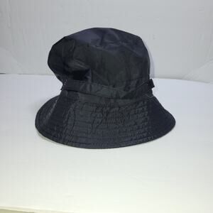 Eddie Bauer Nylon Bucket Hat Black Fleece Lined One Size